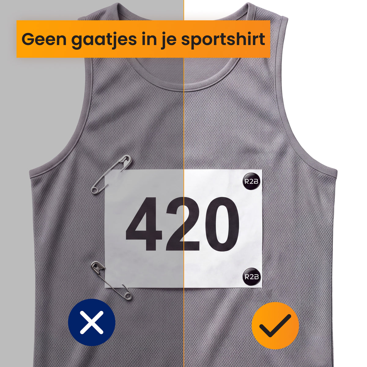 R2B Startnummer magneten - Set van 4 Paar (8 magneten)