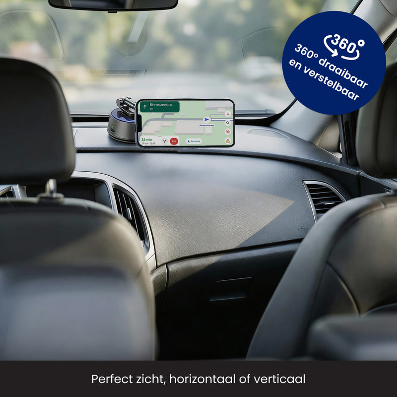 magsafe auto houder die 360 graden roteerbaar is