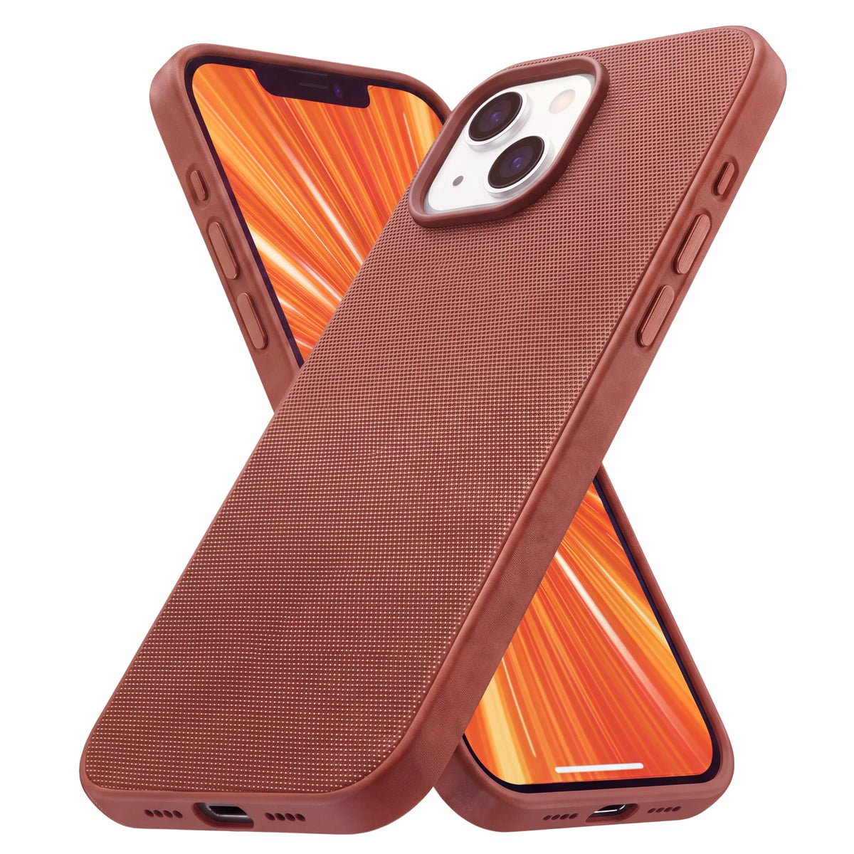 R2B iPhone 13 hoesje met MagSafe - Incl. Screenprotector - Roodbruin