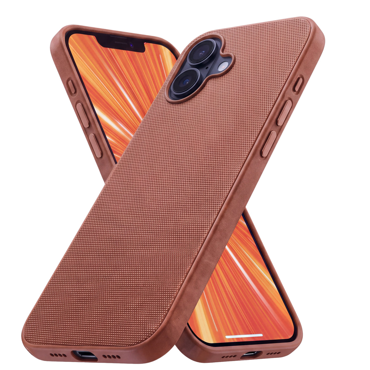 R2B iPhone 17 hoesje met MagSafe - Incl. Screenprotector - Roodbruin