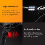 de oplaadbare fietsverlichting heeft een lange brandduur