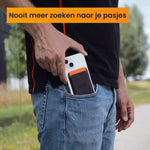 R2B Pasjeshouder geschikt voor MagSafe - 3 Pasjes - Leer - Zwart
