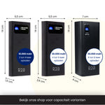 R2B Powerbank 10.000 mAh - 2 tot 4 Keer Opladen - Snelladen - Licht & Compact