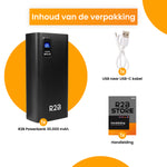R2B Powerbank 30.000 mAh - 6 tot 8 Keer Opladen - Snelladen - Hoge Capaciteit & Betrouwbaar