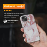 R2B Marmer hoesje voor iPhone 13 - Model De Bilt - Oranje/Roze/Wit - R2B Store