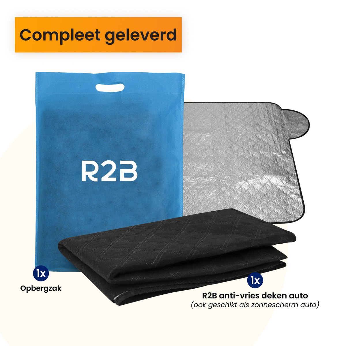 R2B Antivries Deken Auto - IJsdeken & Zonnescherm - Rijklaar & Beschermend - Universeel & Compact - Anti-vries deken