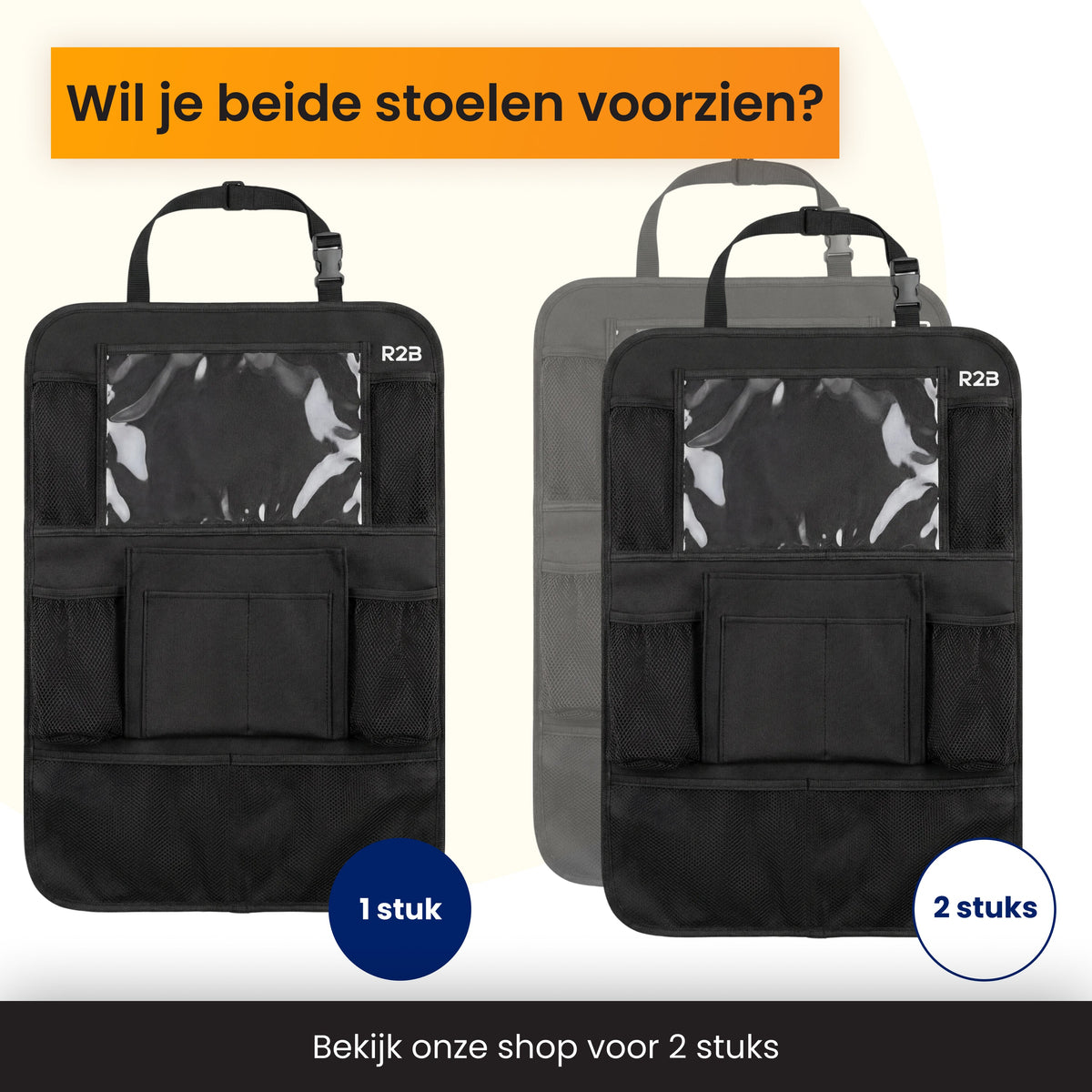 R2B Auto Organizer Autostoel - 1 Stuk - Autostoel Organizer voor Kinderen