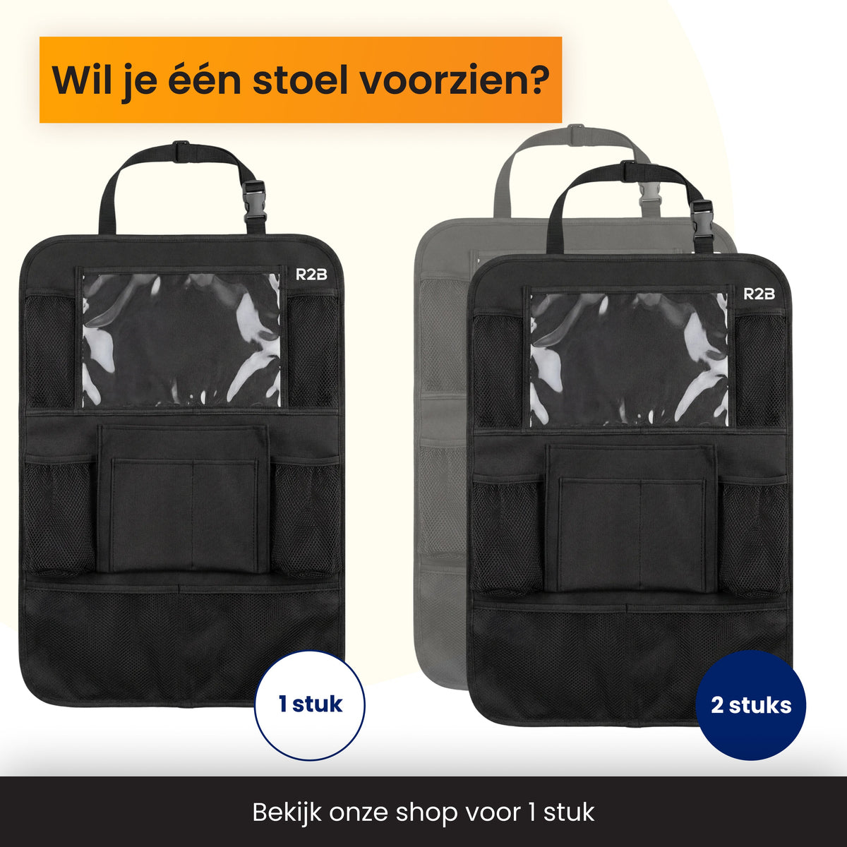 R2B Auto Organizer Autostoel - 2 Stuks - Autostoel Organizer voor Kinderen