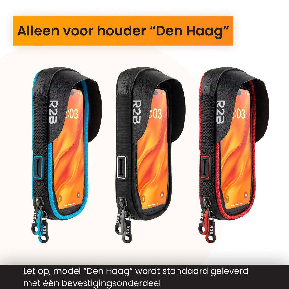 R2B Bevestigingsonderdeel voor fietshouder model Den Haag - Telefoonhouder fiets