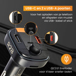 R2B Bluetooth FM Transmitter Auto - Carkit & Autolader - Muziek Streamen & Handsfree Bellen