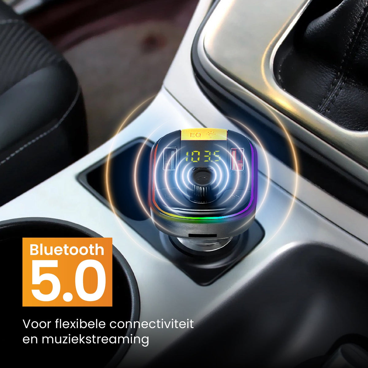 R2B Bluetooth FM Transmitter Auto - Carkit & Autolader - Muziek Streamen & Handsfree Bellen