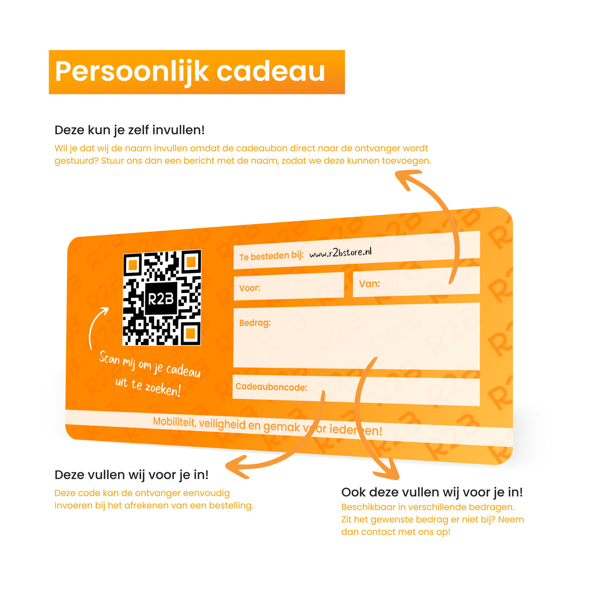 R2B Cadeaubon (fysiek) - 25 euro - cadeaubon