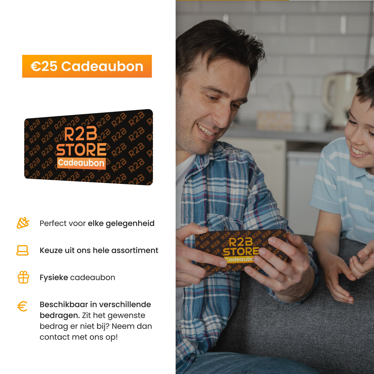 R2B Cadeaubon (fysiek) - 25 euro - cadeaubon