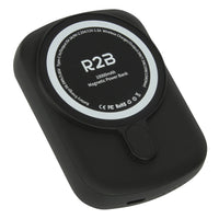 R2B Compacte Powerbank 10.000 mAh - Magnetisch & Draadloos Snelladen - 2 tot 4 keer Opladen - Voor MagSafe - Zwart
