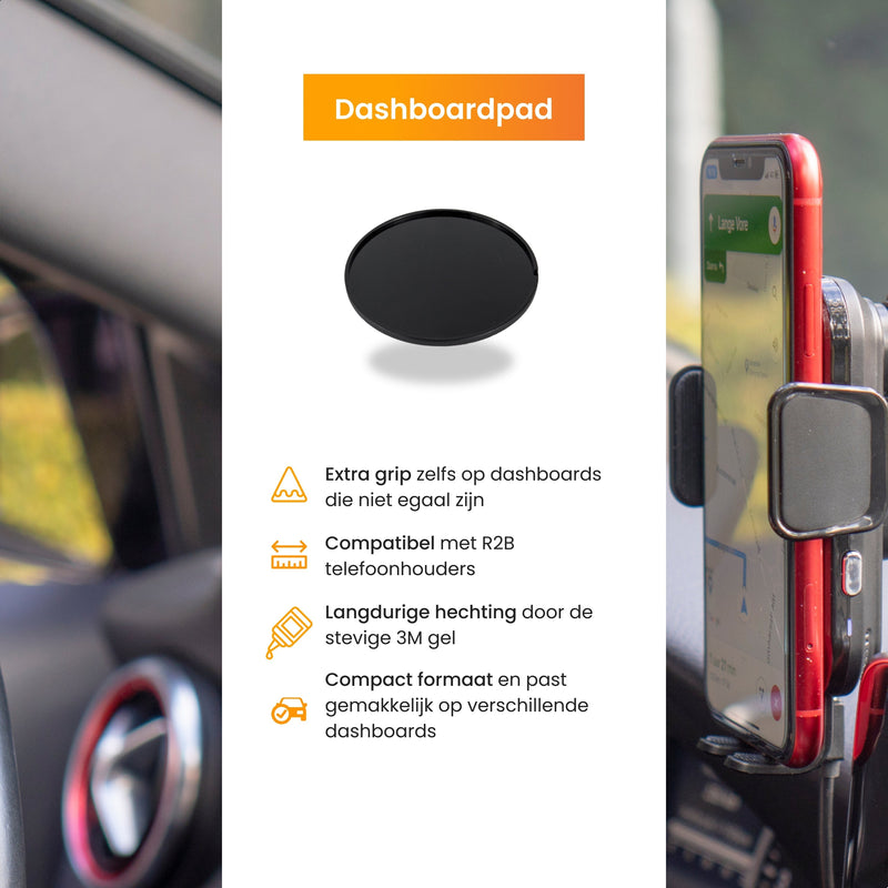 R2B Dashboard Pad voor Telefoonhouders Auto - 3M Gel - Dashboard Accessoires - Telefoonhouder auto