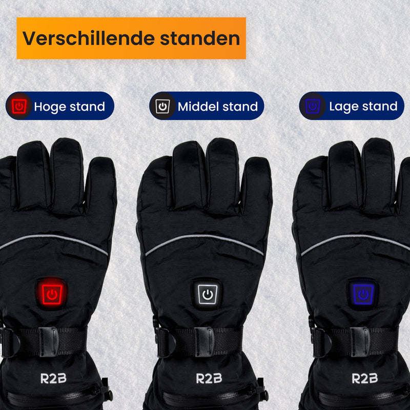 R2B Elektrische Verwarmde Handschoenen - Waterdicht & Oplaadbaar - Touchscreen