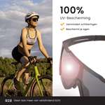 R2B Fietsbril - Inclusief 5 Glazen & Brillenkoker - 100% UV Bescherming - Heren & Dames - Zwart