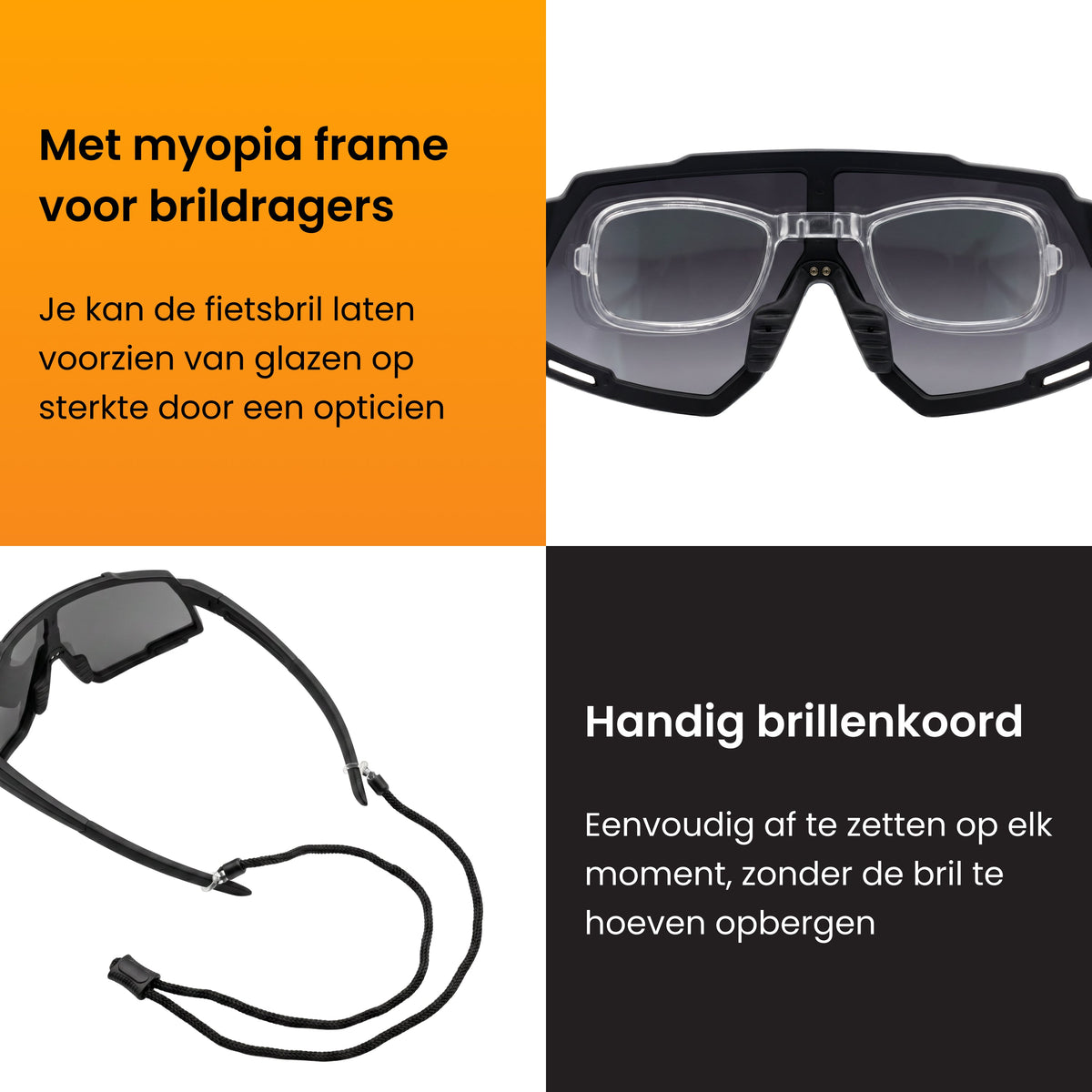 R2B Fietsbril - Inclusief 5 Glazen & Brillenkoker