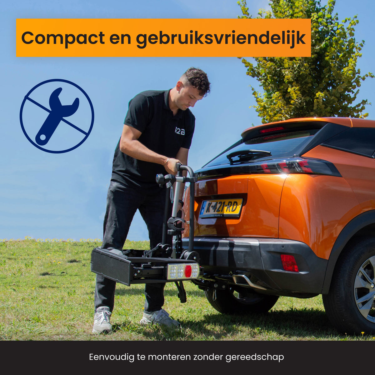 R2B Fietsendrager Auto - Geschikt voor 2 Fietsen - Inklapbaar én Kantelbaar - 60 KG Draagvermogen - 13 Polig