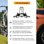 R2B Fietsendrager Auto - Geschikt voor 2 Fietsen - Inklapbaar én Kantelbaar - 60 KG Draagvermogen - 13 Polig