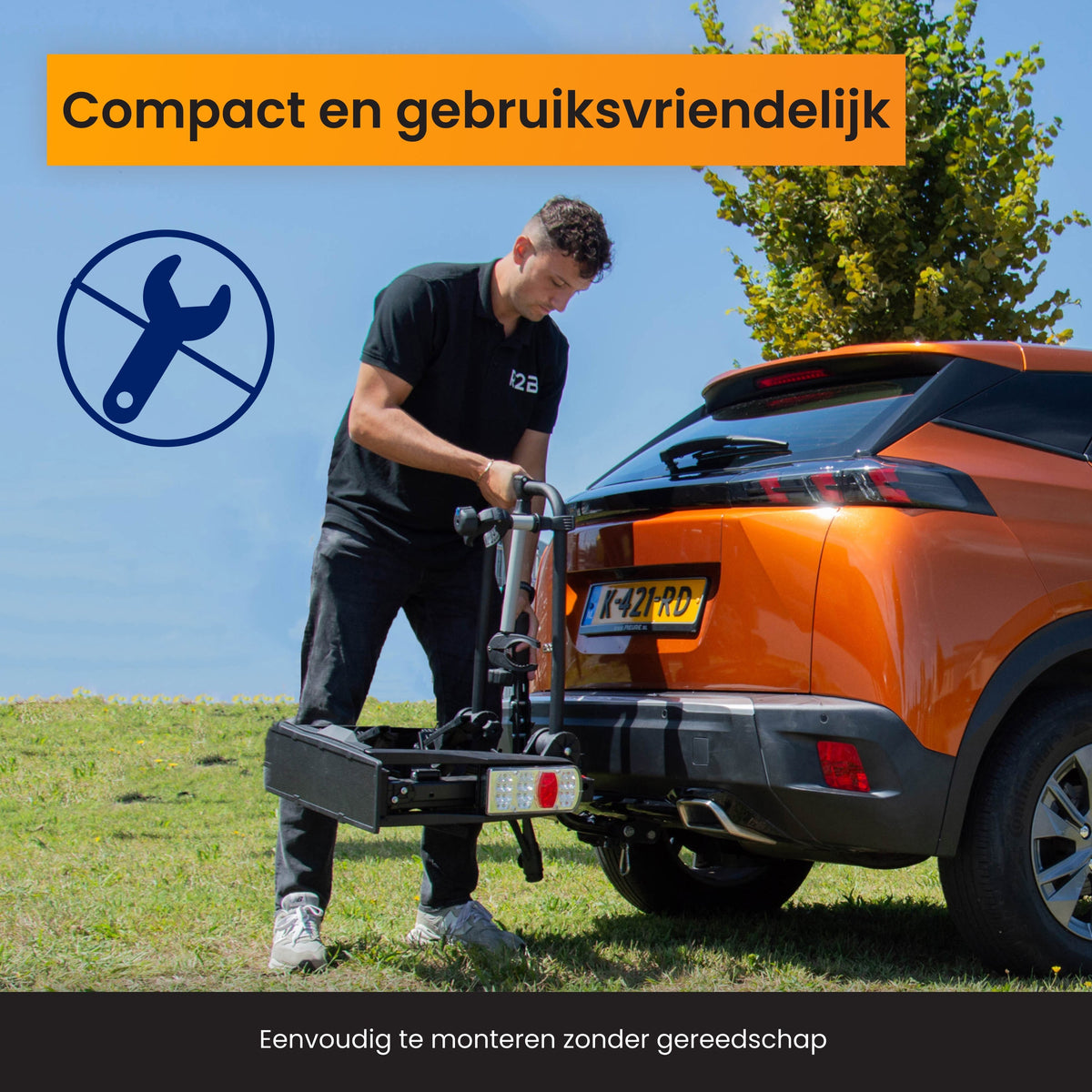 R2B Fietsendrager Auto - Inklapbaar én Kantelbaar - 60 KG Draagvermogen