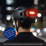 R2B Fietshelm met Transparant Vizier en Verlichting - Speed Pedelec & Snorfiets
