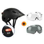 R2B Fietshelm met Transparant Vizier - Speed Pedelec & Snorfiets - Verlichting & Bescherming - Dames en Heren