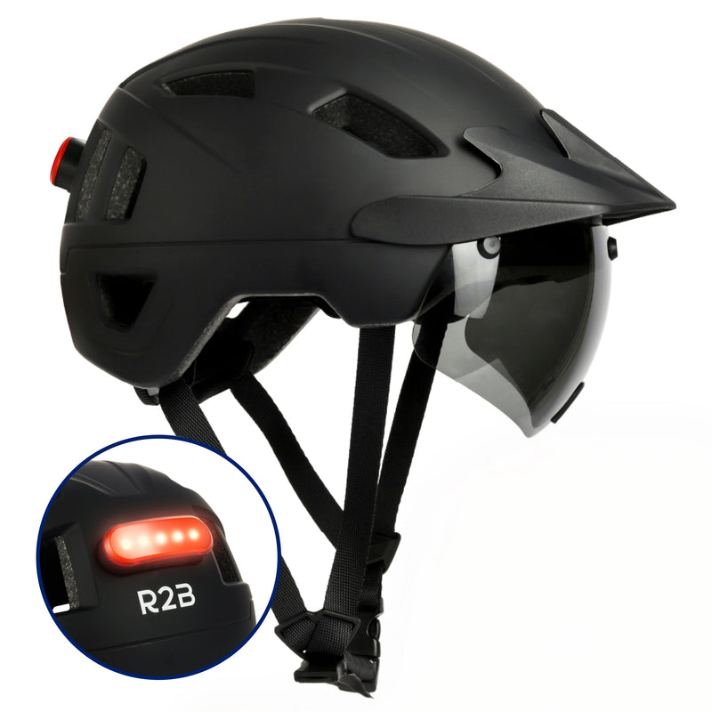 R2B Fietshelm voor Speed Pedelec & Snorfiets met Verlichting - fiets