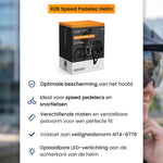 R2B Fietshelm voor Speed Pedelec & Snorfiets met Verlichting - fiets