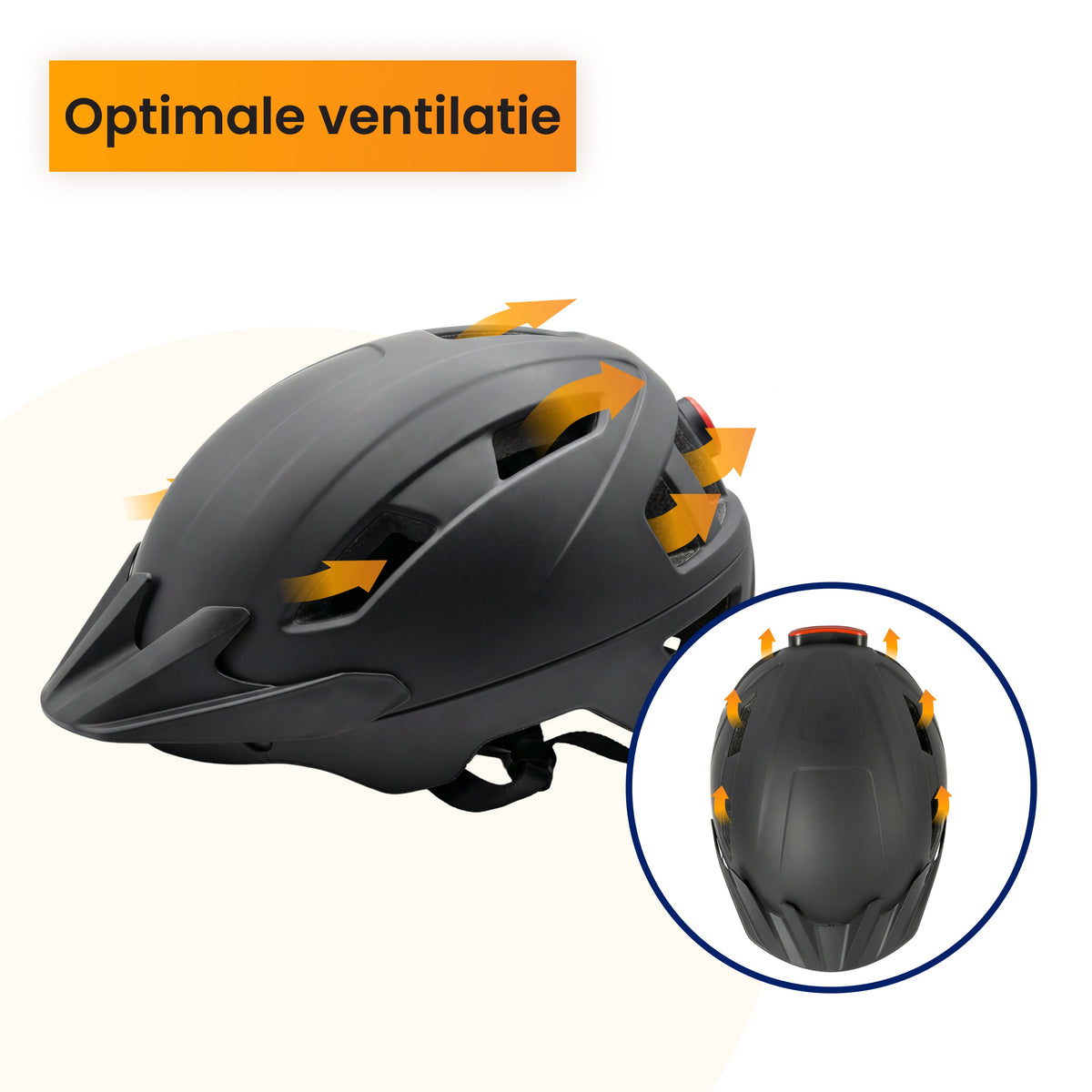 R2B Fietshelm voor Speed Pedelec & Snorfiets met Verlichting - fiets