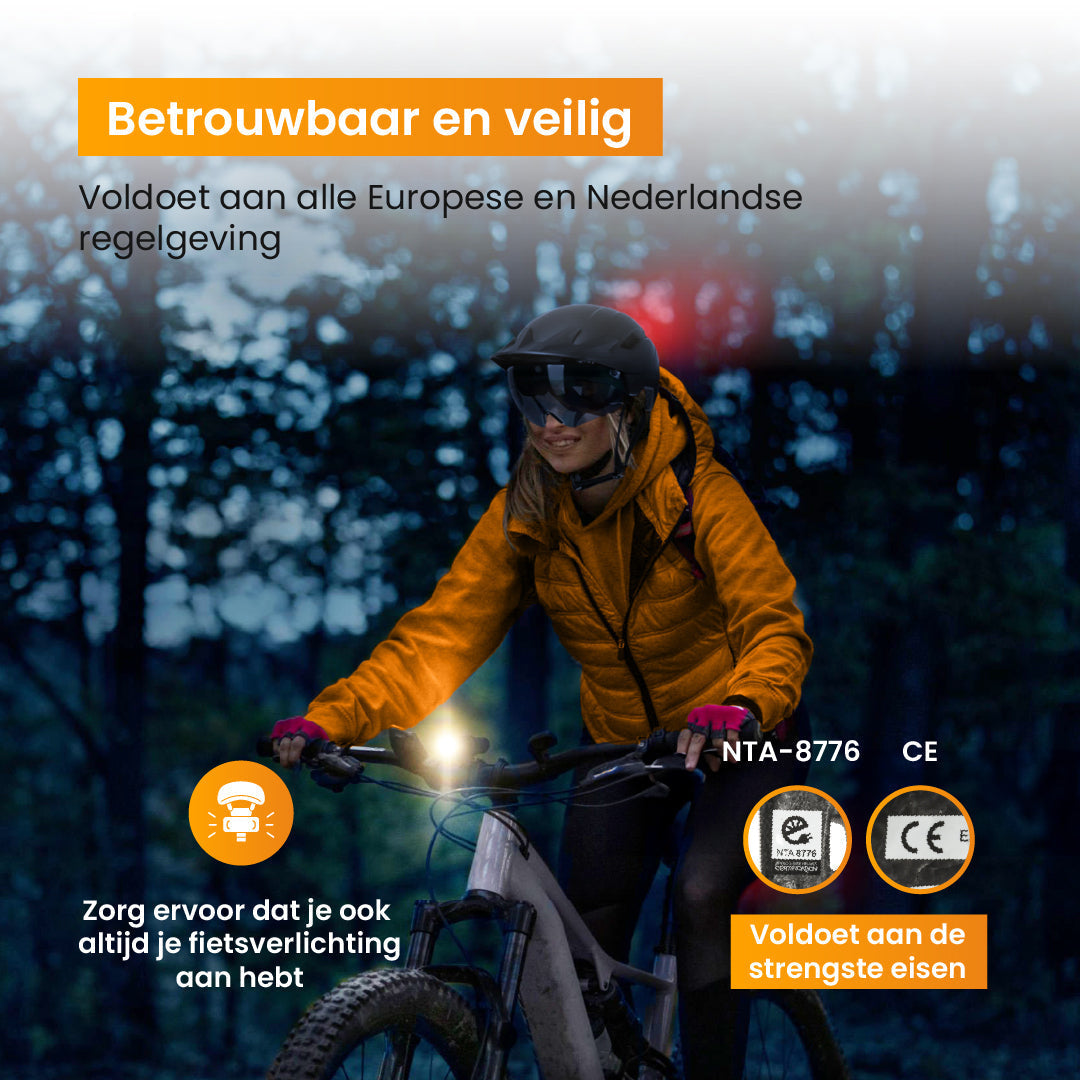 R2B Fietshelm voor Speed Pedelec & Snorfiets - Verlichting & Bescherming - Dames en Heren - Zwart - fiets