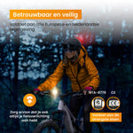 R2B Fietshelm voor Speed Pedelec & Snorfiets - Verlichting & Bescherming - Dames en Heren - Zwart - fiets