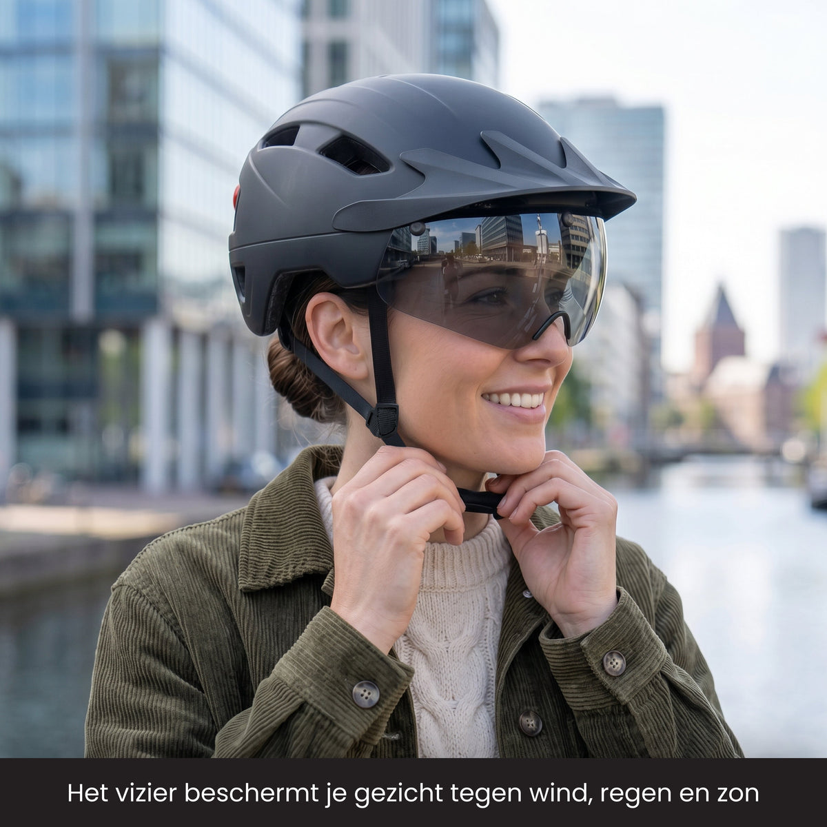 R2B Fietshelm voor Speed Pedelec & Snorfiets - Verlichting & Bescherming - Dames en Heren - Zwart - fiets