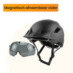 R2B Fietshelm voor Speed Pedelec & Snorfiets - Verlichting & Bescherming - Dames en Heren - Zwart - fiets