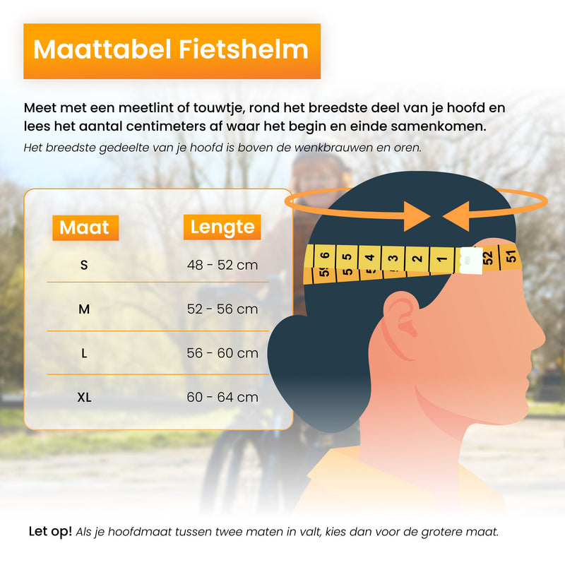 R2B Fietshelm voor volwassenen met LED-verlichting - Fiets helm voor dames en heren - Zie Maattabel