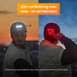 R2B Fietshelm voor volwassenen met LED-verlichting - Fiets helm voor dames en heren - Zie Maattabel