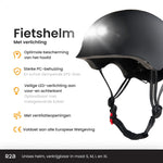 R2B Fietshelm voor volwassenen met LED-verlichting - Maat L - 58-61 cm - Fiets helm voor dames en heren - R2B Store