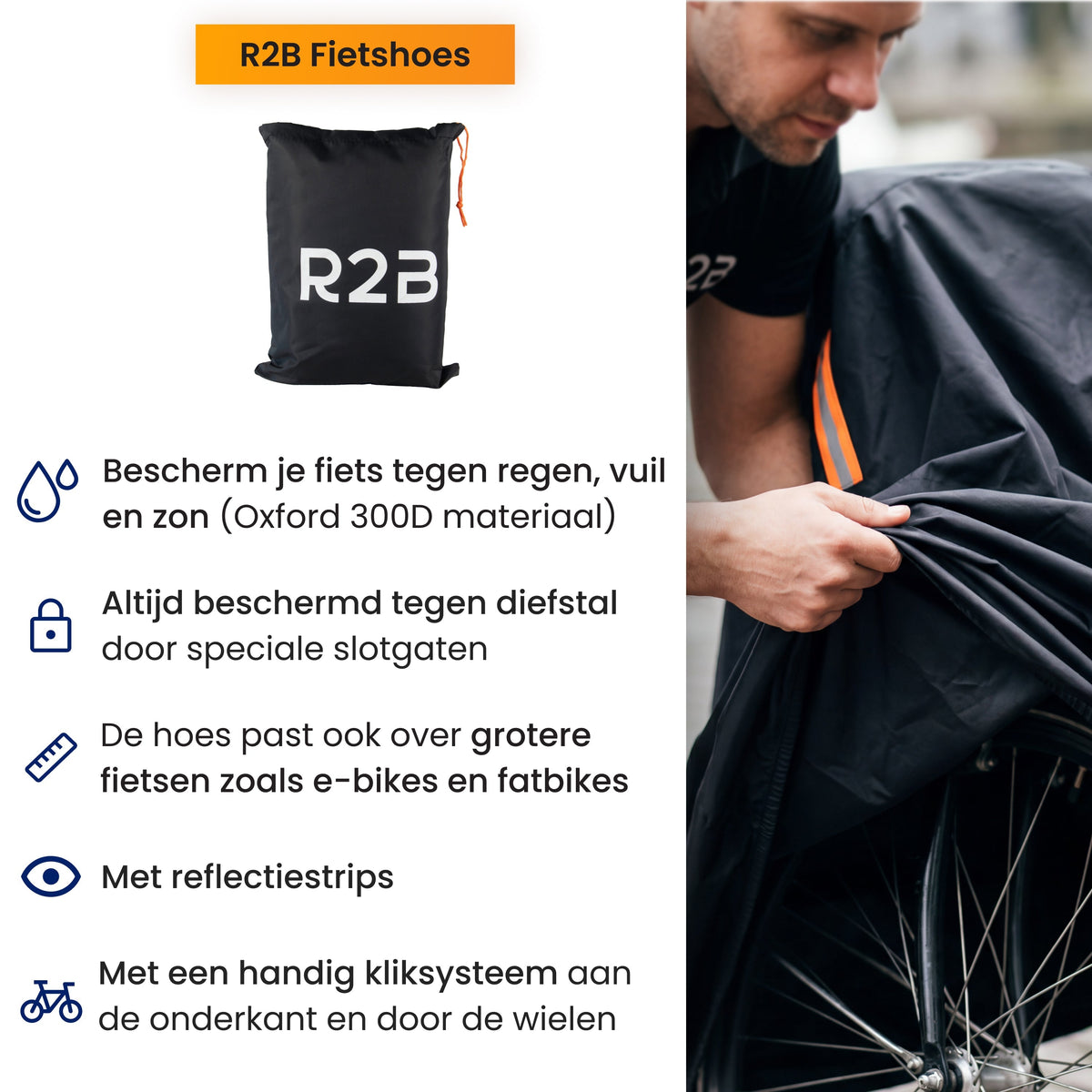 R2B Fietshoes Voor 1 Fiets Waterdicht - Universeel