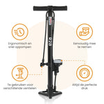 R2B Fietspomp met Drukmeter - Dubbele Ventielkop