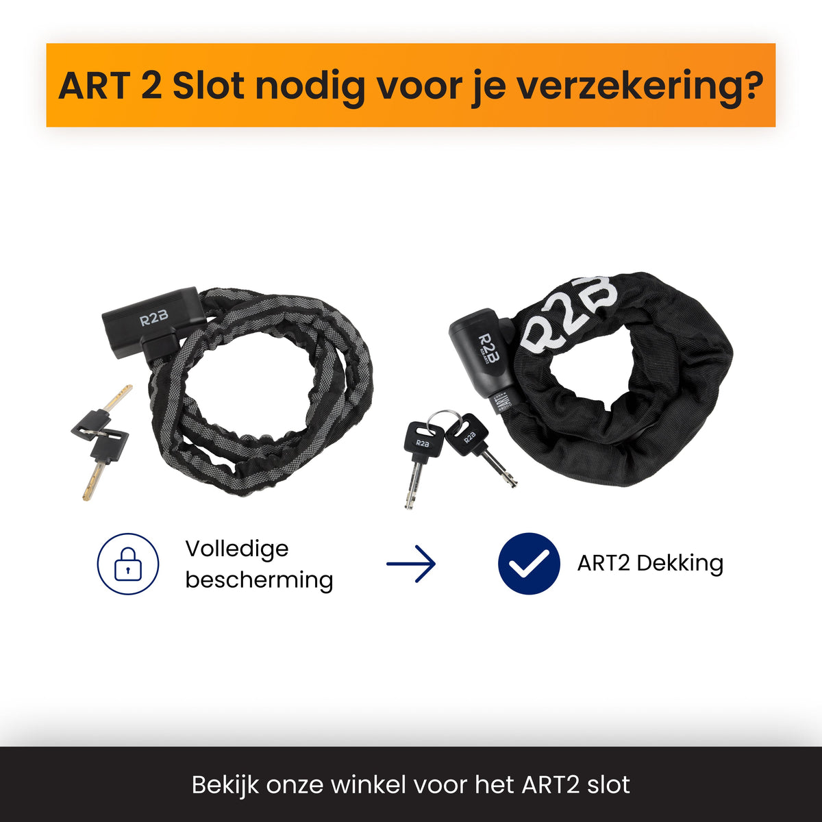 R2B Fietsslot met Click-In Sluiting - E-Bike & Fiets - fietsslot