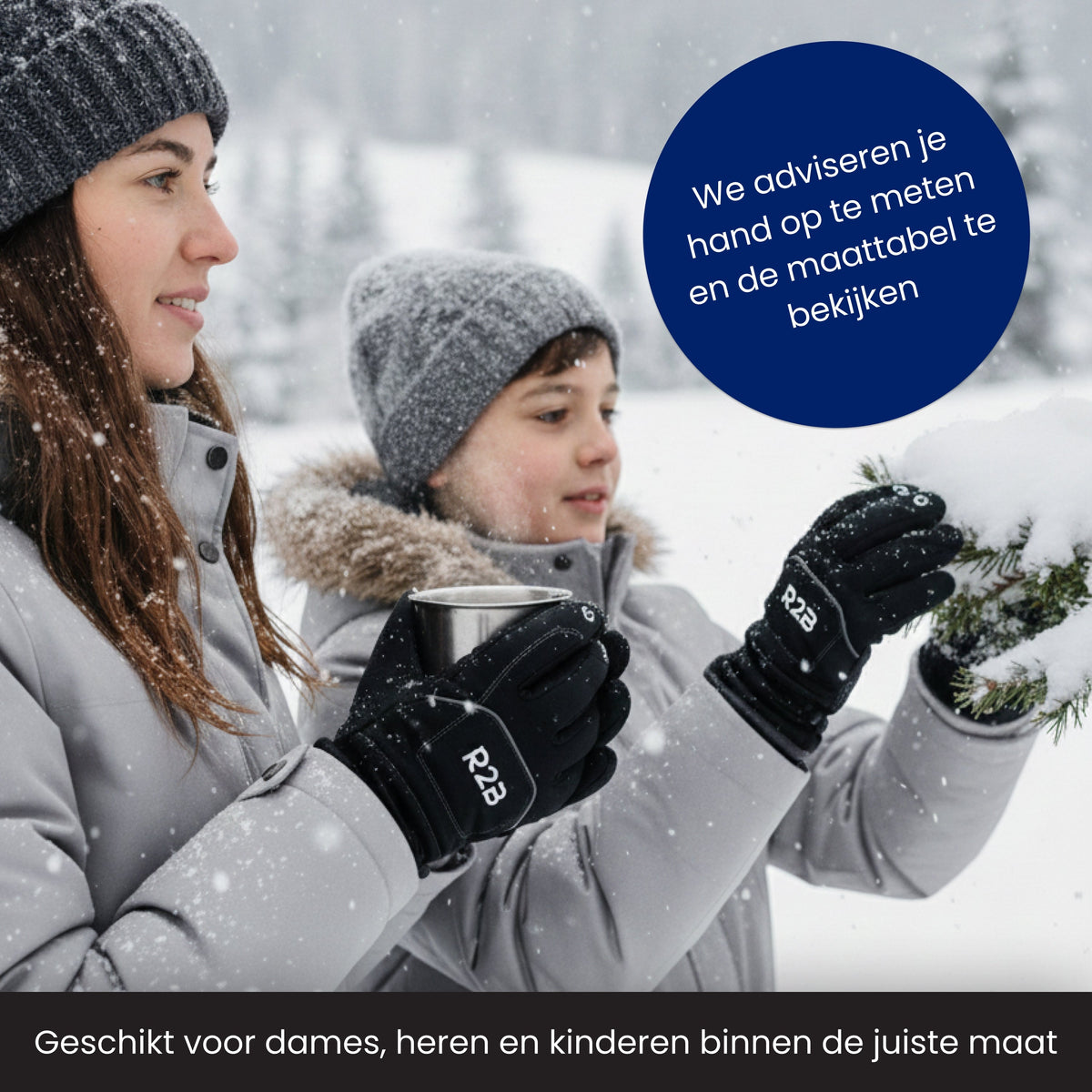 R2B Handschoenen Winter - Water- en winddicht - Touchscreen - Wintersport - Dames & Heren