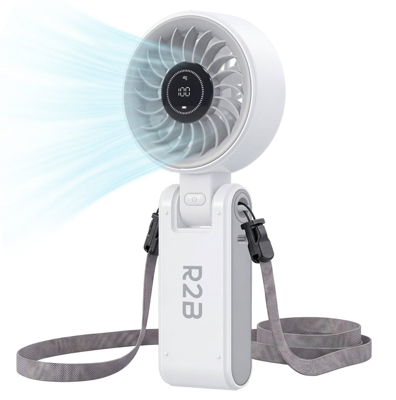 R2B Handventilator Oplaadbaar - Draagbare Mini Ventilator - Nekventilator
