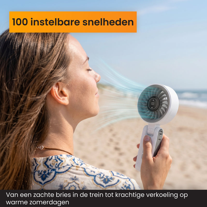 R2B Handventilator Oplaadbaar - Draagbare Mini Ventilator - Nekventilator