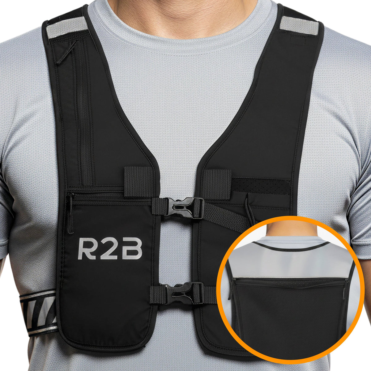 R2B Hardloopvest met Opbergvakjes & Verstelbaar