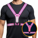 R2B Hardloopvest met Verlichting - Extra Stevige Behuizing - Reflecterend & Oplaadbaar - Roze - Telefoonhouder sport