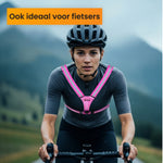 R2B Hardloopvest met Verlichting - Extra Stevige Behuizing - Reflecterend & Oplaadbaar - Roze - Telefoonhouder sport