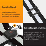 R2B Hardloopvest met Verlichting - Extra Stevige Behuizing - Reflecterend & Oplaadbaar - Grijs - Telefoonhouder sport