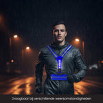 R2B Hardloopvest met Verlichting & Opbergvak - Blauw
