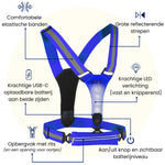 R2B Hardloopvest met Verlichting & Opbergvak - Blauw