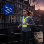 R2B Hardloopvest met Verlichting & Opbergvak - Neongeel